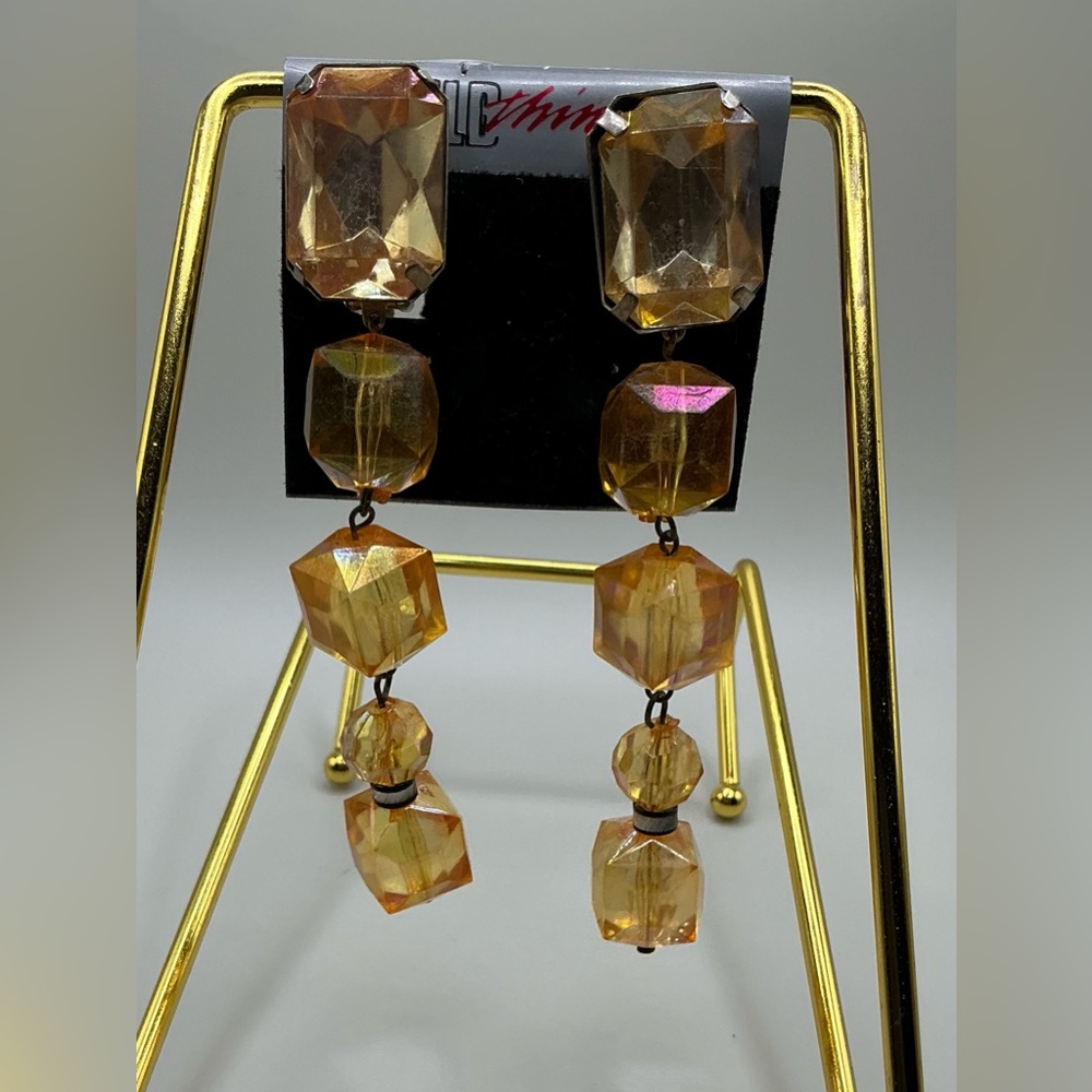 A Rare Vintage Pair Of The Wild Pair Wild Things 90’s Dangle Clip On Earrings